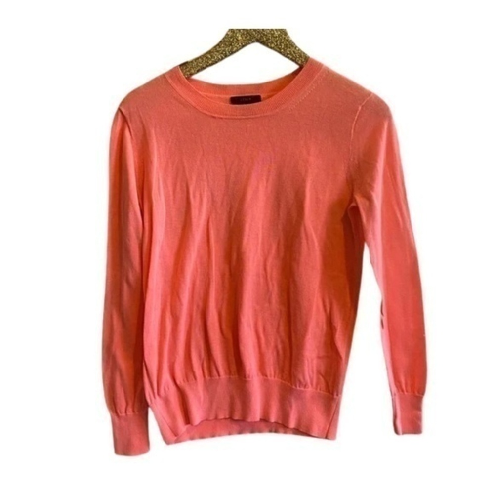 J. Crew Neon Pink Peach Lightweight Sweater XS